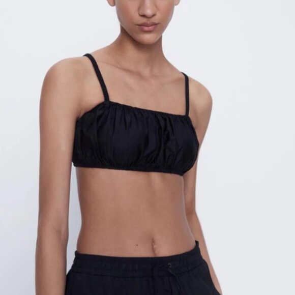 ZARA | Cotton Bra Crop Tank Top | Sz. M - Picture 2 of 8